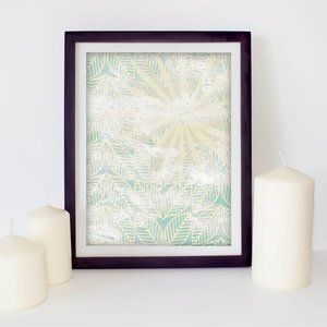 COabstract  leaft digital print  framed‎ 🖼️